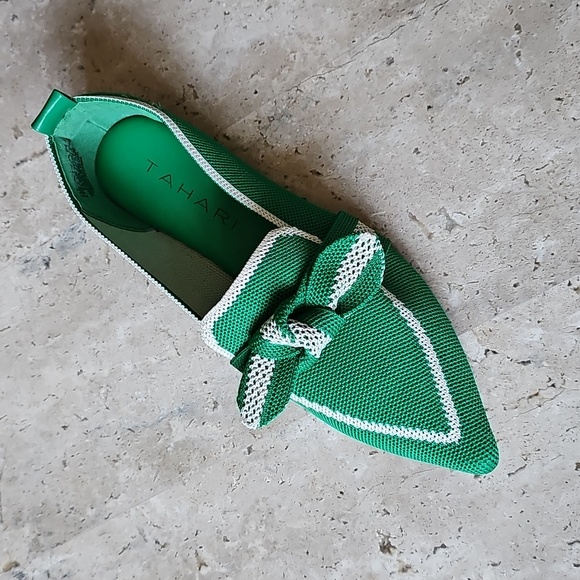 *RARE* Tahari Florentia Slip-On Flat Green Women's Shoes Size 6.5 - Picture 2 of 10